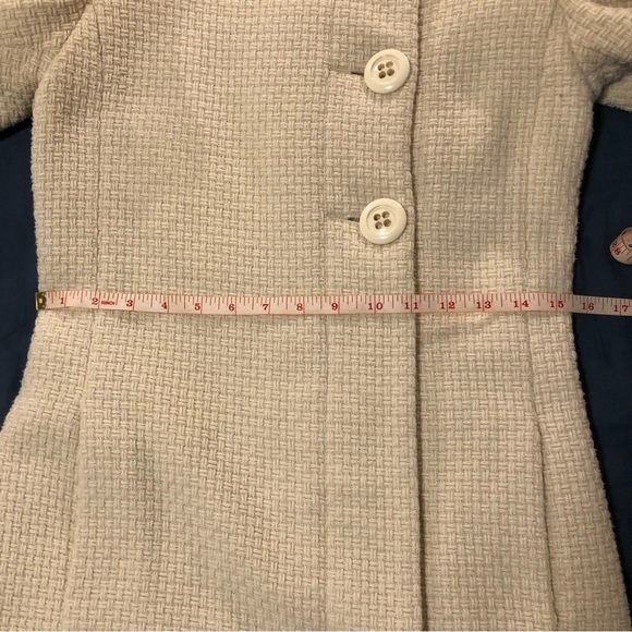 ❌ Soia & Kyo Long Cream Wool Blend Coat - Picture 5 of 14